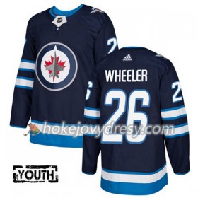 Dětské Hokejový Dres Winnipeg Jets Blake Wheeler 26 Adidas 2017-2018 Modrá Authentic
